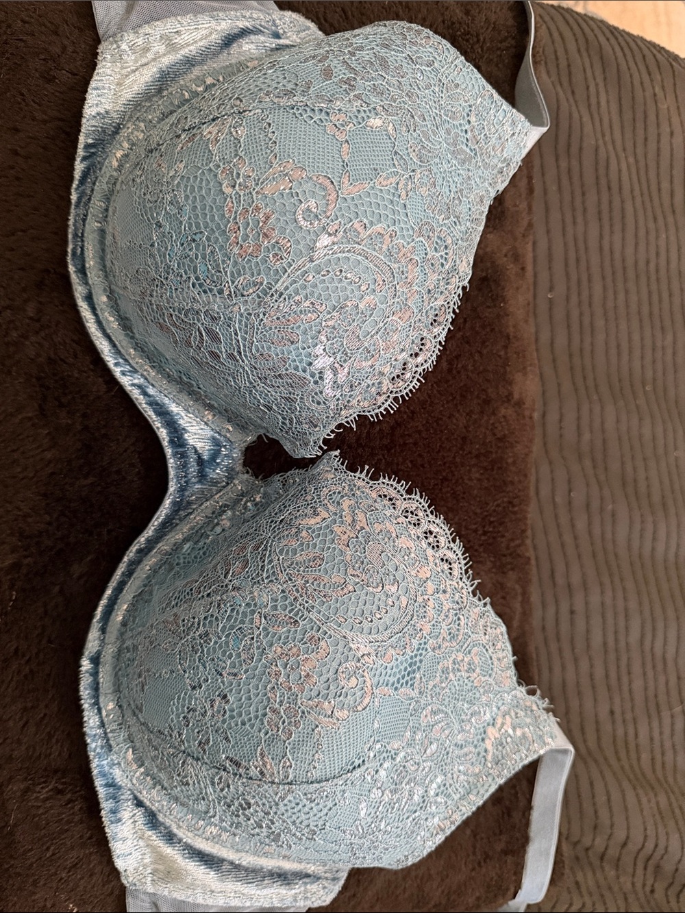 Victoria's Secret Blue Lace Underwire Bra